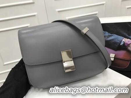 Top Quality Celine Classic Box Flap Bag Original Calfskin Leather 3378 Grey