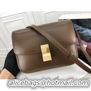 Good Product Celine Classic Box Flap Bag Original Calfskin Leather 3378 Khaki