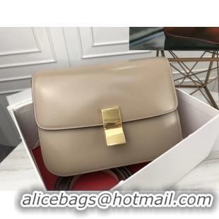 Low Cost Celine Classic Box Flap Bag Original Calfskin Leather 3378 Light Grey