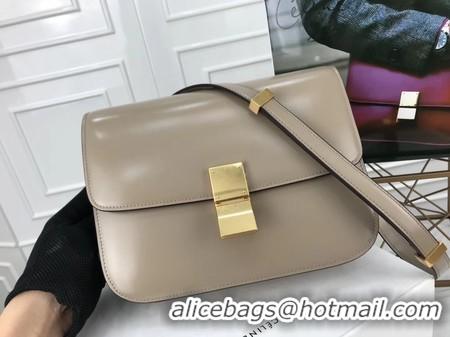 Low Cost Celine Classic Box Flap Bag Original Calfskin Leather 3378 Light Grey