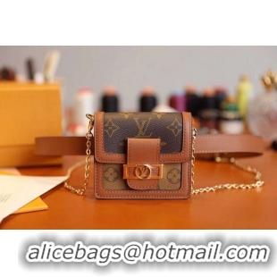 Reproduction Louis Vuitton Monogram Canvas Original Leather DAUPHINE BB Belt Bag M68621 Brown