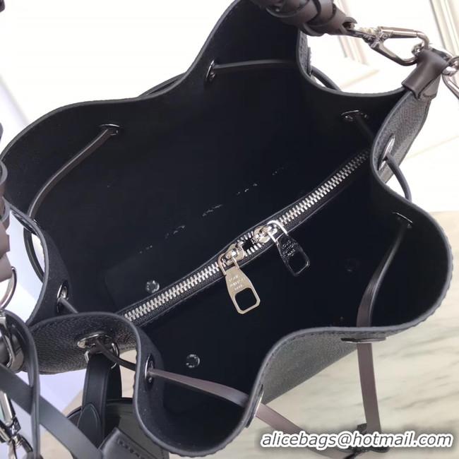 Unique Imitation Louis Vuitton original Mahina Leather MURIA M55800 Black