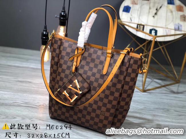 New Style Louis Vuitton Damier Ebene Canvas Original Leather M62094 brown