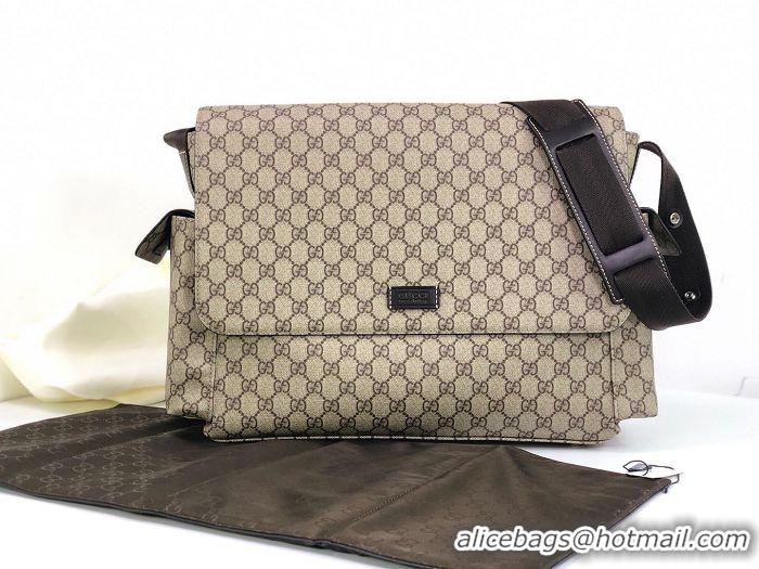 Popular Inexpensive Gucci Messenger Diaper Bag GG Plus 211131 Grey