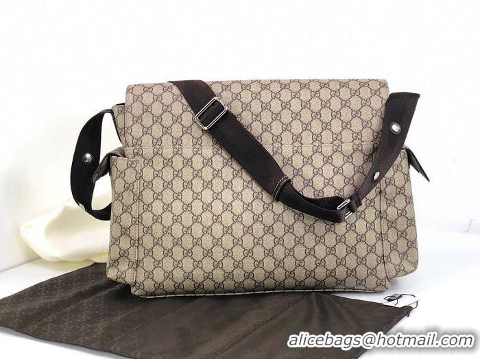 Popular Inexpensive Gucci Messenger Diaper Bag GG Plus 211131 Grey