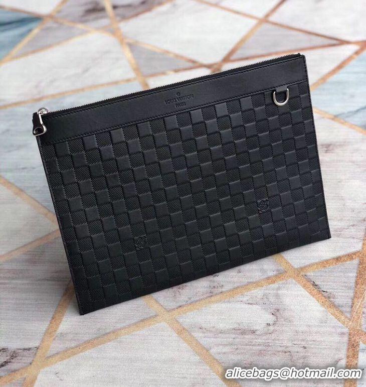 Low Price Louis Vuitton Damier Graphite Canvas DISCOVERY POCHETTE N41696 Black