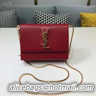 Classic Cheapest Yves Saint Laurent Kate mini Original leather Shoulder Bag Y593122 red