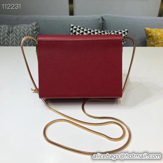 Classic Cheapest Yves Saint Laurent Kate mini Original leather Shoulder Bag Y593122 red