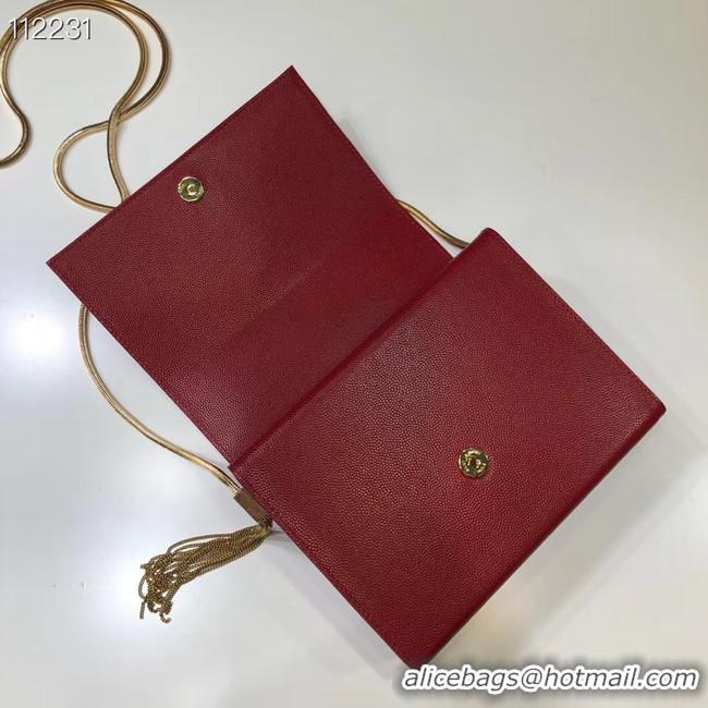 Classic Cheapest Yves Saint Laurent Kate mini Original leather Shoulder Bag Y593122 red