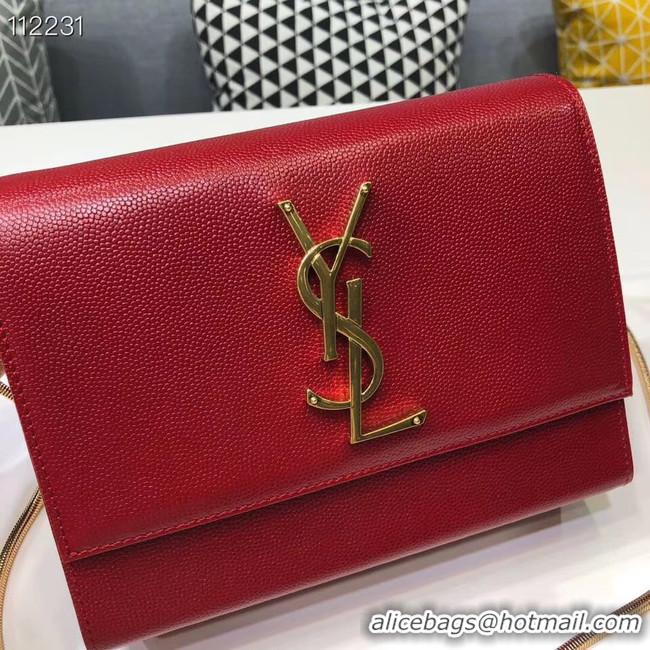 Classic Cheapest Yves Saint Laurent Kate mini Original leather Shoulder Bag Y593122 red