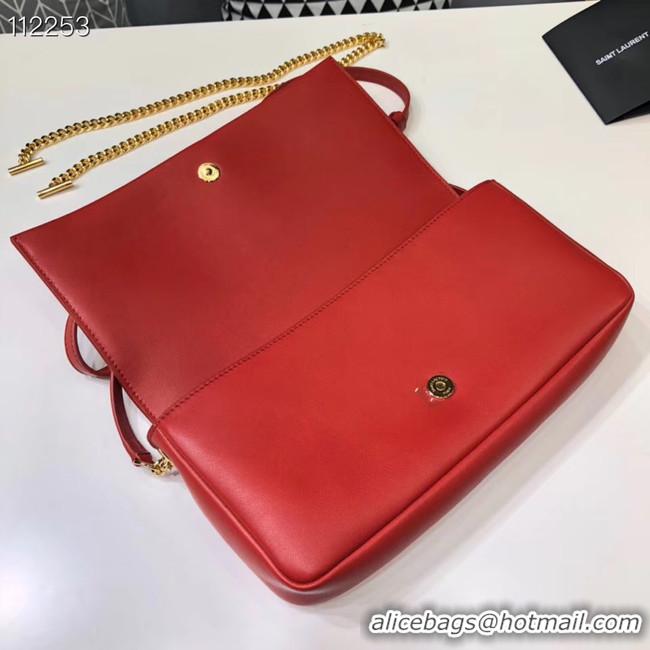 Low Cost Yves Saint Laurent Calfskin Leather Shoulder Bag 604276 red