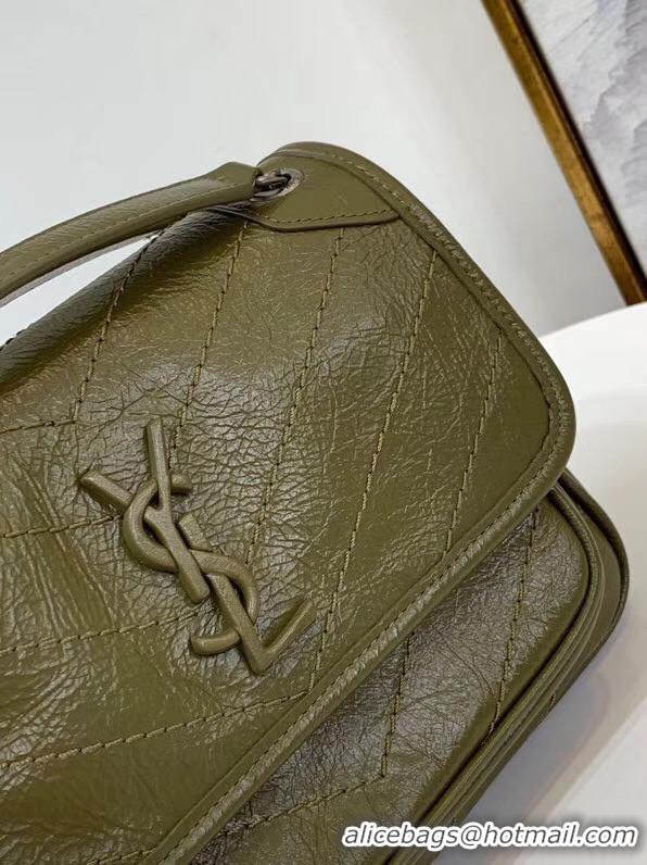 Top Quality Yves Saint Laurent MINI Niki Chain Bag 498893 green