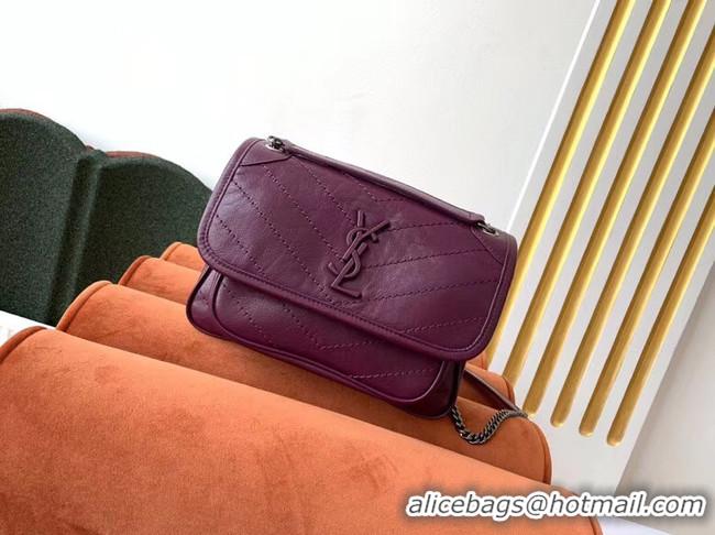 Unique Style Yves Saint Laurent MINI Niki Chain Bag 498893 Purplish