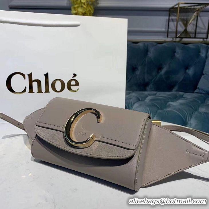 Market Sells Inexpensive Chloe Original Leather Belt Bag 3S036 grey