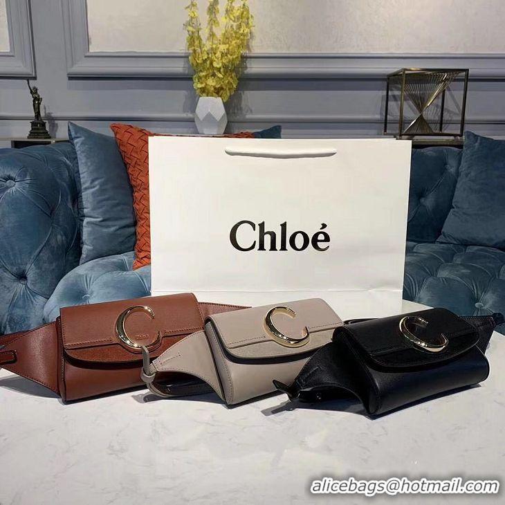 Market Sells Inexpensive Chloe Original Leather Belt Bag 3S036 grey