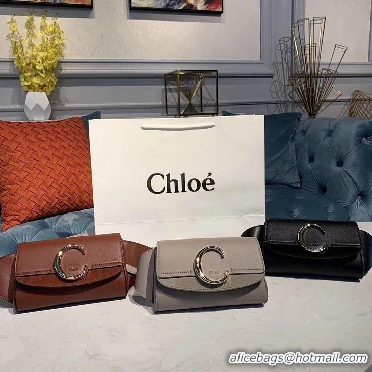 Market Sells Inexpensive Chloe Original Leather Belt Bag 3S036 grey