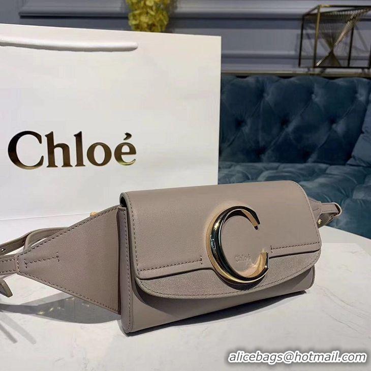 Market Sells Inexpensive Chloe Original Leather Belt Bag 3S036 grey