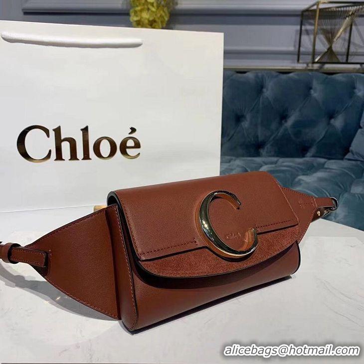 Trendy Design Chloe Original Leather Belt Bag 3S036 brown