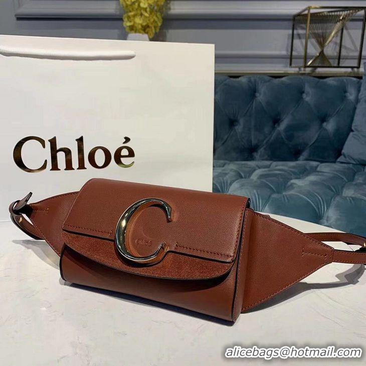 Trendy Design Chloe Original Leather Belt Bag 3S036 brown