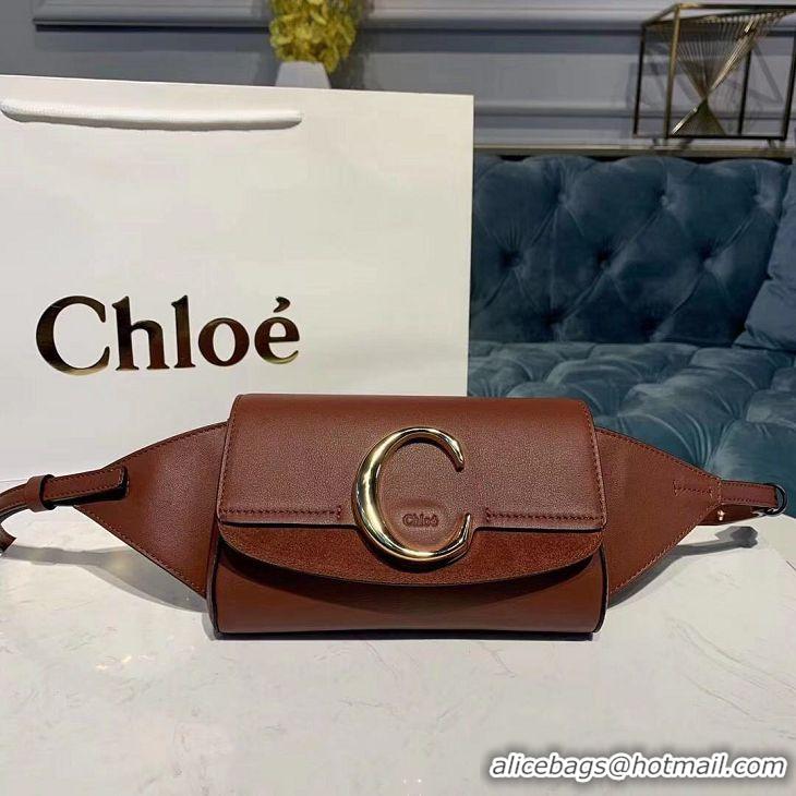 Trendy Design Chloe Original Leather Belt Bag 3S036 brown