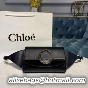 Well Crafted Chloe Original Leather Belt Bag 3S036 black