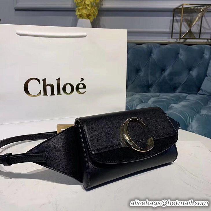 Well Crafted Chloe Original Leather Belt Bag 3S036 black