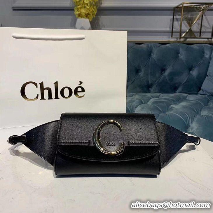 Well Crafted Chloe Original Leather Belt Bag 3S036 black