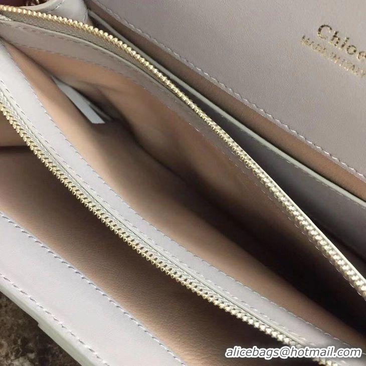 Free Shipping Discount Chloe Original Calfskin Leather Bag 3S068 grey