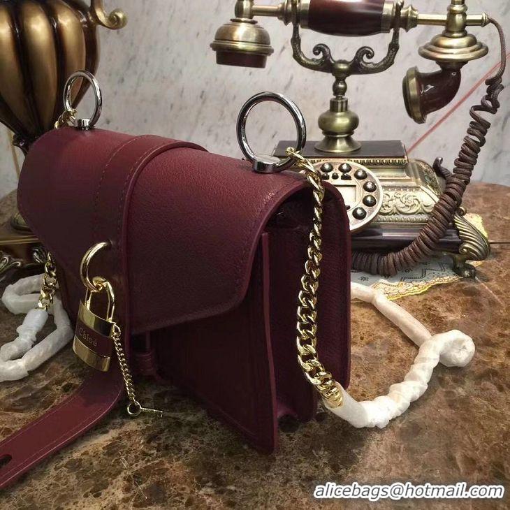 Luxury Discount Chloe Original Calfskin Leather Bag 3S068 Burgundy