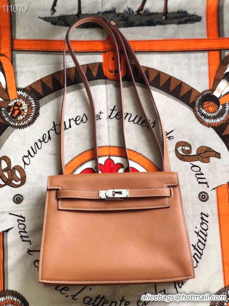 Good Product Hermes Kelly Danse Original Leather 22CM KL22 Brown