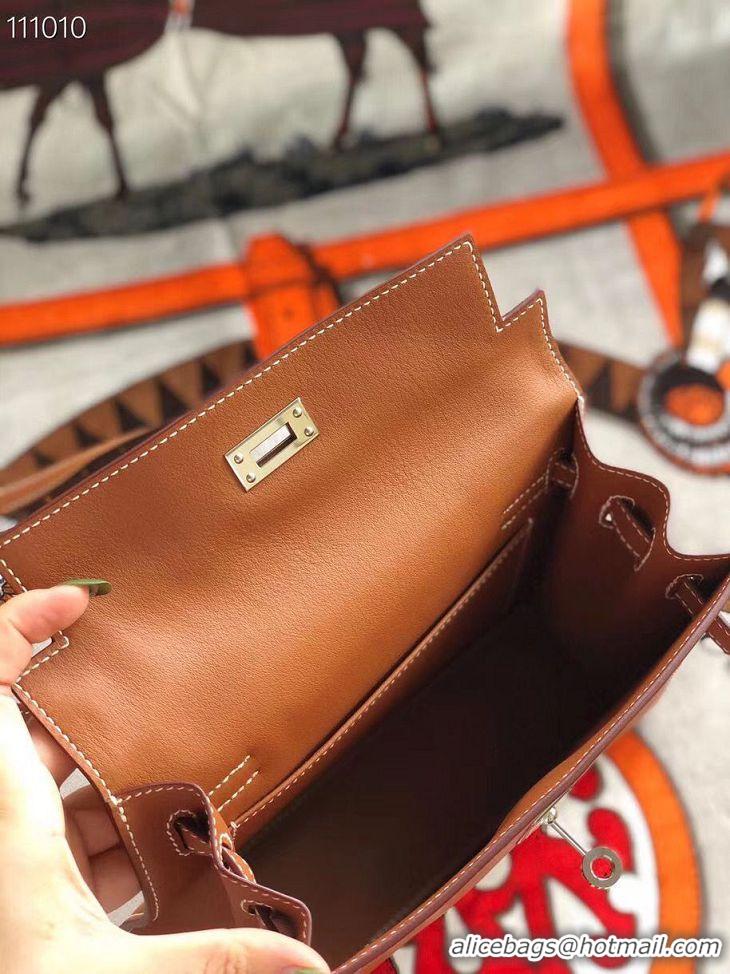 Good Product Hermes Kelly Danse Original Leather 22CM KL22 Brown