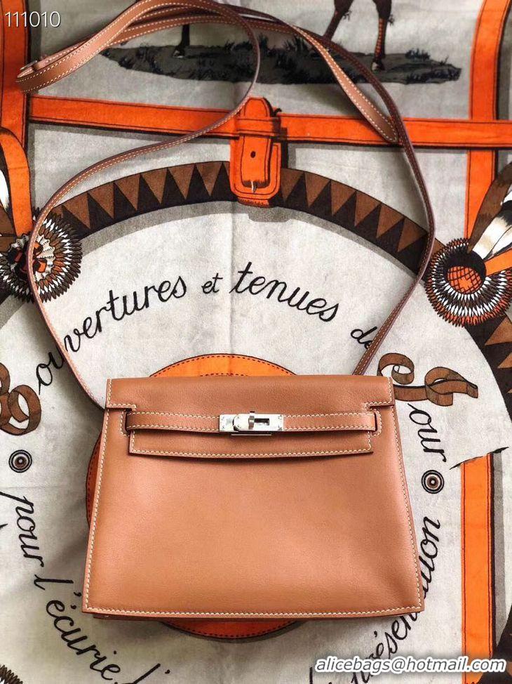 Good Product Hermes Kelly Danse Original Leather 22CM KL22 Brown