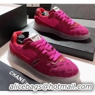 Discount Chanel Quilted Suede Low-top Sneakers G35190 Pink 2019 (MD-9101922 )