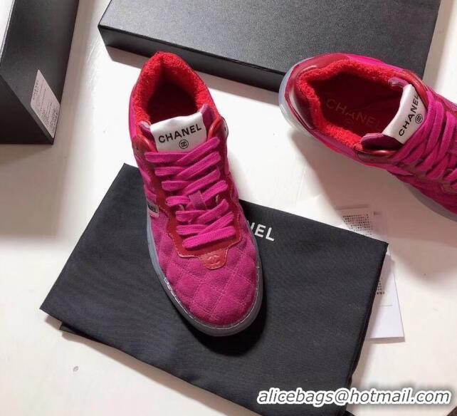 Discount Chanel Quilted Suede Low-top Sneakers G35190 Pink 2019 (MD-9101922 )