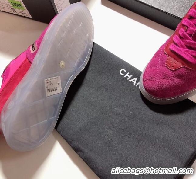 Discount Chanel Quilted Suede Low-top Sneakers G35190 Pink 2019 (MD-9101922 )