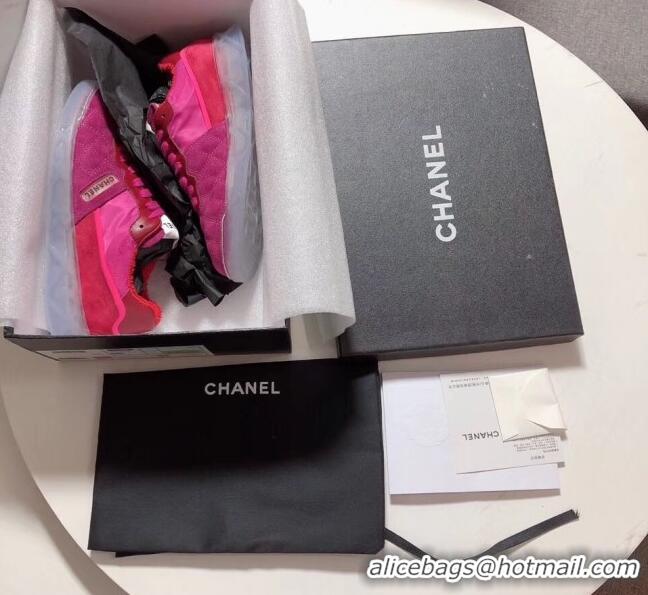 Discount Chanel Quilted Suede Low-top Sneakers G35190 Pink 2019 (MD-9101922 )