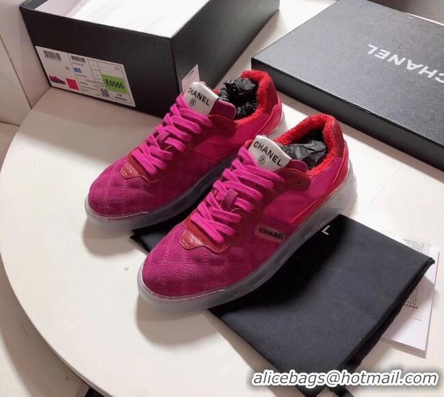 Discount Chanel Quilted Suede Low-top Sneakers G35190 Pink 2019 (MD-9101922 )