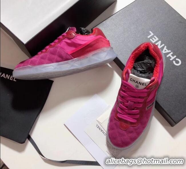 Discount Chanel Quilted Suede Low-top Sneakers G35190 Pink 2019 (MD-9101922 )