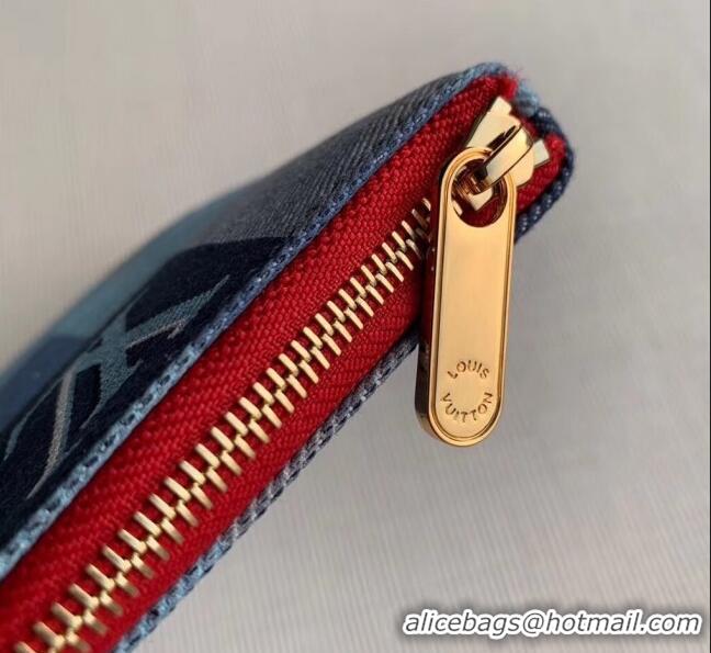 Good Quality Louis Vuitton Damier Monogram Denim Canvas City Pouch M68761 Blue/Red