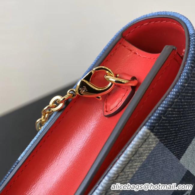 New Style Louis vuitton Monogram Denim Canvas original FLORE Denim Chain bag M69036