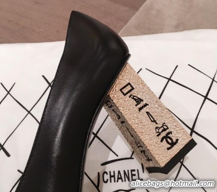 Good Quality Chanel Lambskin Metal High-Heel Pumps G34905 Black 2019