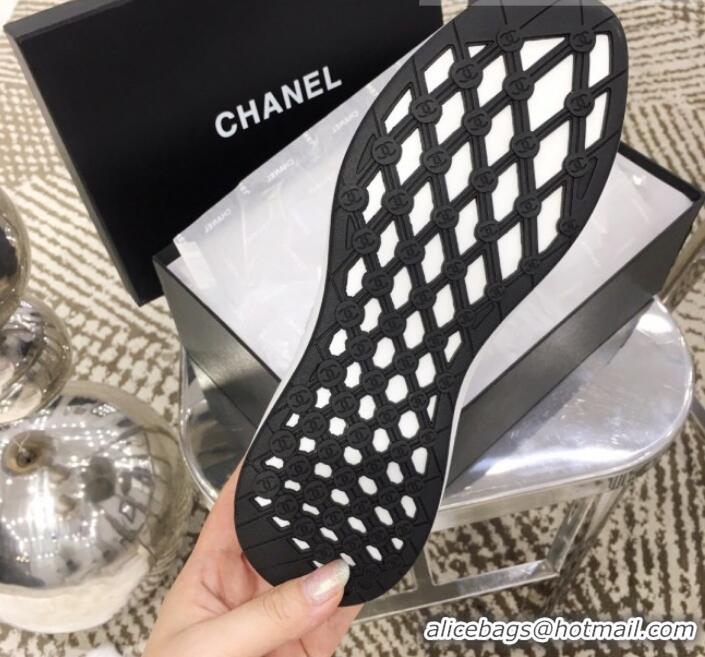 Popular Quality Chanel Knit Sneakers G35199 Gray 2019