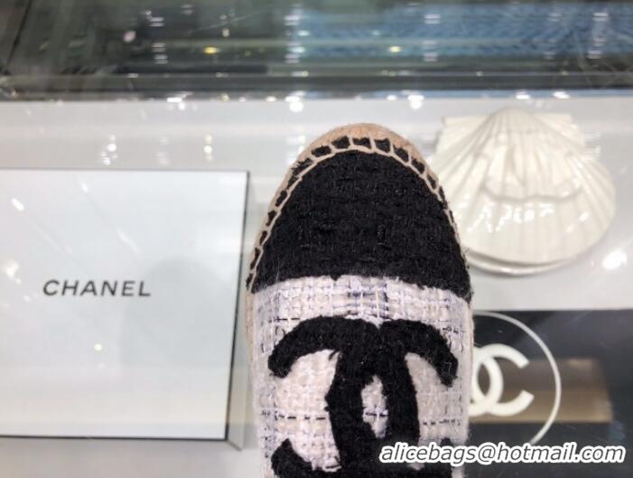 Discount Chanel Tweed Espadrilles G29762 White 2019