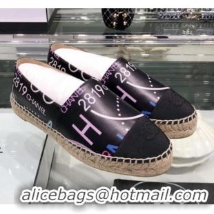 Well Crafted Chanel Leather Print Espadrilles G29762 2019 