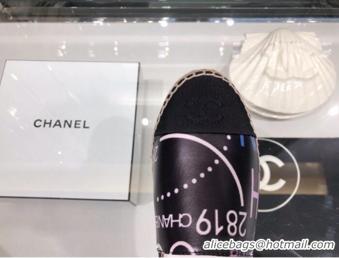 Well Crafted Chanel Leather Print Espadrilles G29762 2019 