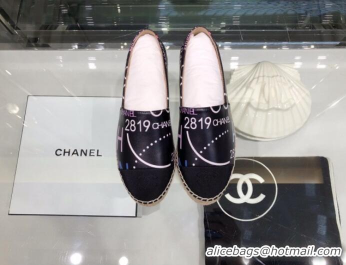 Well Crafted Chanel Leather Print Espadrilles G29762 2019 