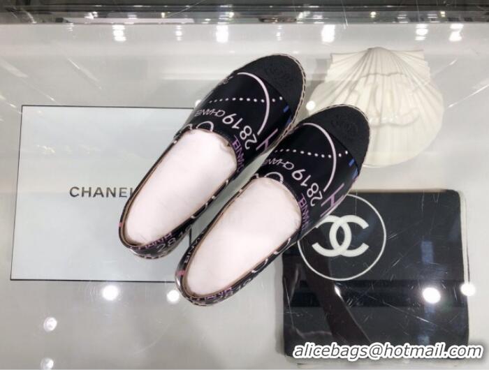 Well Crafted Chanel Leather Print Espadrilles G29762 2019 