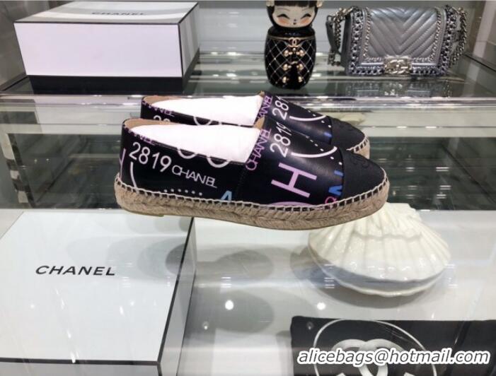 Well Crafted Chanel Leather Print Espadrilles G29762 2019 