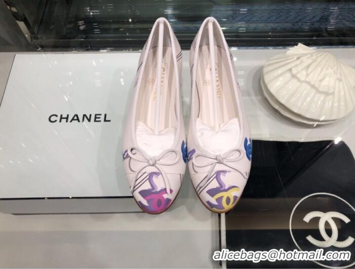 Trendy Design Chanel Print Fibers Ballerinas G02819 2019 