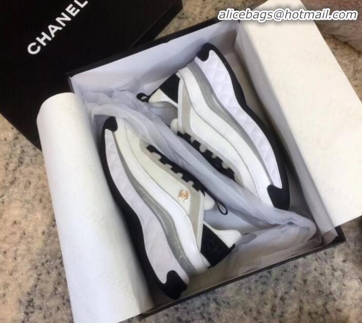 Super Quality Chanel Calfskin Sneakers G35617 White 2019